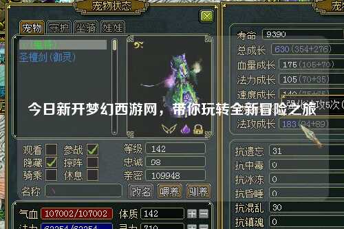 今日新開夢幻西游網(wǎng)，帶你玩轉(zhuǎn)全新冒險之旅