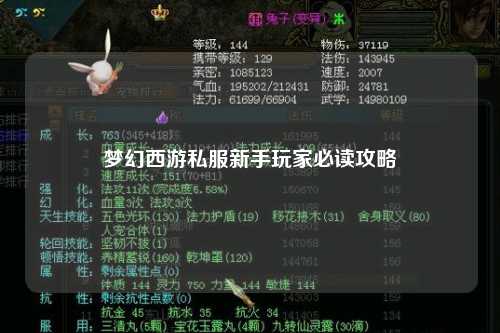 夢幻西游私服新手玩家必讀攻略